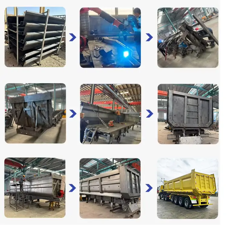 3 Axle JOZOTG Dump Trailer-flatbed trailer_skeletal trailer_low bed trailer_dump trailer_cargo trailer-Shandong Jiuzhou Automobile Manufacturing Co., Ltd. 3 Axle JOZOTG Dump Trailer-flatbed trailer_skeletal trailer_low bed trailer_dump trailer_cargo trailer-Shandong Jiuzhou Automobile Manufacturing Co., Ltd.