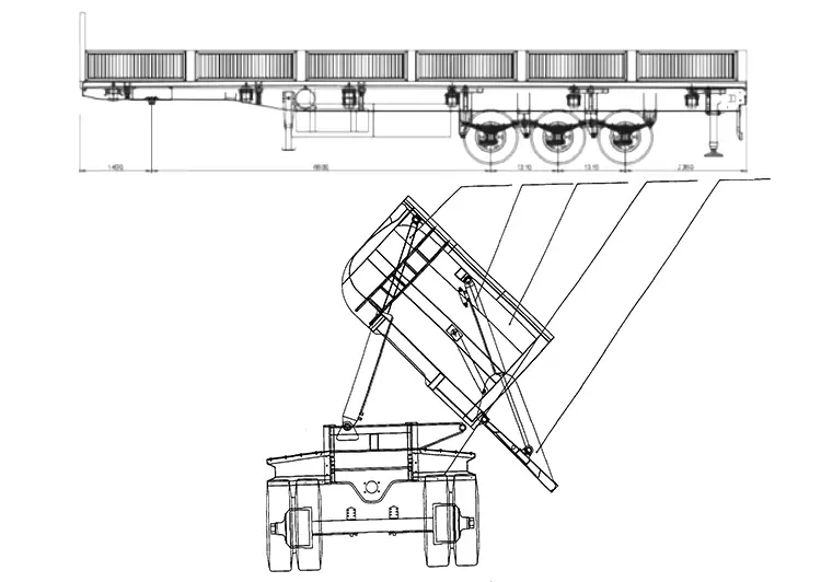 Side Dump Trailer-flatbed trailer_skeletal trailer_low bed trailer_dump trailer_cargo trailer-Shandong Jiuzhou Automobile Manufacturing Co., Ltd. Side Dump Trailer-flatbed trailer_skeletal trailer_low bed trailer_dump trailer_cargo trailer-Shandong Jiuzhou Automobile Manufacturing Co., Ltd.