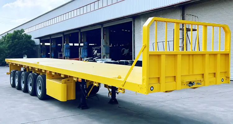 5 Axle 80Ton Flatbed Trailer-flatbed trailer_skeletal trailer_low bed trailer_dump trailer_cargo trailer-Shandong Jiuzhou Automobile Manufacturing Co., Ltd.  5 Axle 80Ton Flatbed Trailer-flatbed trailer_skeletal trailer_low bed trailer_dump trailer_cargo trailer-Shandong Jiuzhou Automobile Manufacturing Co., Ltd.