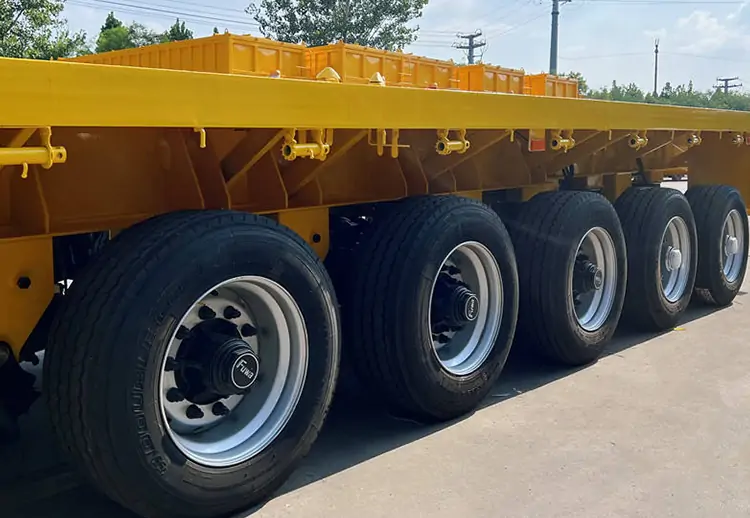 5 Axle 80Ton Flatbed Trailer-flatbed trailer_skeletal trailer_low bed trailer_dump trailer_cargo trailer-Shandong Jiuzhou Automobile Manufacturing Co., Ltd.  5 Axle 80Ton Flatbed Trailer-flatbed trailer_skeletal trailer_low bed trailer_dump trailer_cargo trailer-Shandong Jiuzhou Automobile Manufacturing Co., Ltd.