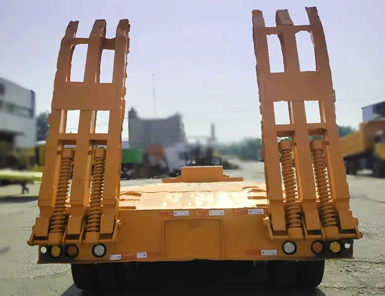 5 Axle 100TON Lowboy Trailer-flatbed trailer_skeletal trailer_low bed trailer_dump trailer_cargo trailer-Shandong Jiuzhou Automobile Manufacturing Co., Ltd. 5 Axle 100TON Lowboy Trailer-flatbed trailer_skeletal trailer_low bed trailer_dump trailer_cargo trailer-Shandong Jiuzhou Automobile Manufacturing Co., Ltd.