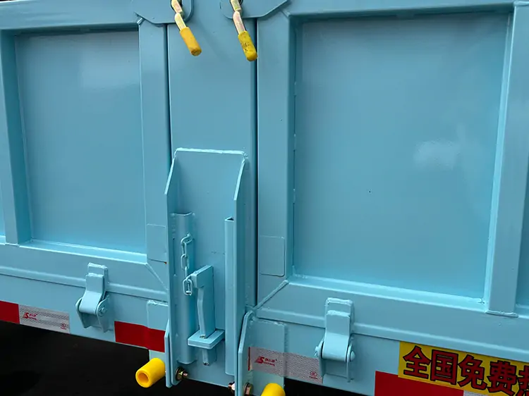 The New-type 3 axle Side Dump Trailer-flatbed trailer_skeletal trailer_low bed trailer_dump trailer_cargo trailer-Shandong Jiuzhou Automobile Manufacturing Co., Ltd.