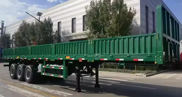 3 Axles Sidewall Cargo Trailer-flatbed trailer_skeletal trailer_low bed trailer_dump trailer_cargo trailer-Shandong Jiuzhou Automobile Manufacturing Co., Ltd. 3 Axles Sidewall Cargo Trailer-flatbed trailer_skeletal trailer_low bed trailer_dump trailer_cargo trailer-Shandong Jiuzhou Automobile Manufacturing Co., Ltd.