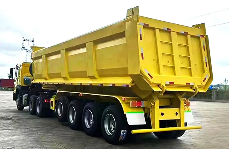 4 Axle 40Ton Dump Trailer-flatbed trailer_skeletal trailer_low bed trailer_dump trailer_cargo trailer-Shandong Jiuzhou Automobile Manufacturing Co., Ltd. 4 Axle 40Ton Dump Trailer-flatbed trailer_skeletal trailer_low bed trailer_dump trailer_cargo trailer-Shandong Jiuzhou Automobile Manufacturing Co., Ltd.