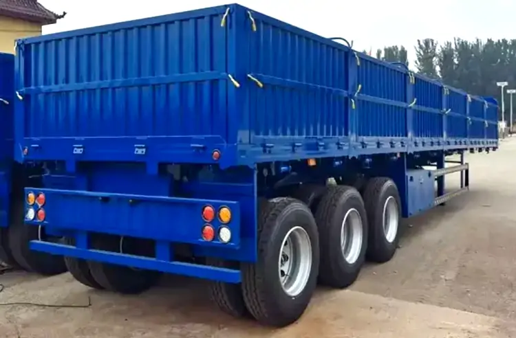 Tri Axle 40FT Sidewall Trailer-flatbed trailer_skeletal trailer_low bed trailer_dump trailer_cargo trailer-Shandong Jiuzhou Automobile Manufacturing Co., Ltd. Tri Axle 40FT Sidewall Trailer-flatbed trailer_skeletal trailer_low bed trailer_dump trailer_cargo trailer-Shandong Jiuzhou Automobile Manufacturing Co., Ltd.