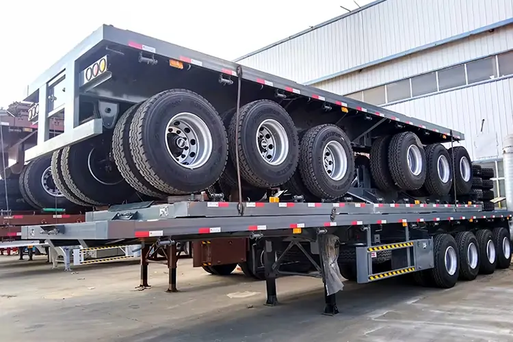 Single vs Dual Tyres on Flatbed Trailers-flatbed trailer_skeletal trailer_low bed trailer_dump trailer_cargo trailer-Shandong Jiuzhou Automobile Manufacturing Co., Ltd. Single vs Dual Tyres on Flatbed Trailers-flatbed trailer_skeletal trailer_low bed trailer_dump trailer_cargo trailer-Shandong Jiuzhou Automobile Manufacturing Co., Ltd.
