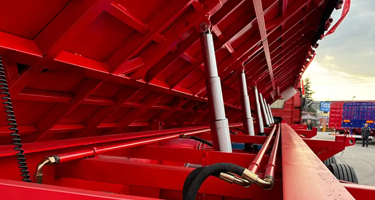 3 axle 70CBM Side Dump Trailer-flatbed trailer_skeletal trailer_low bed trailer_dump trailer_cargo trailer-Shandong Jiuzhou Automobile Manufacturing Co., Ltd. 3 axle 70CBM Side Dump Trailer-flatbed trailer_skeletal trailer_low bed trailer_dump trailer_cargo trailer-Shandong Jiuzhou Automobile Manufacturing Co., Ltd.