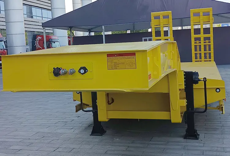 5 Axle 100TON Lowboy Trailer-flatbed trailer_skeletal trailer_low bed trailer_dump trailer_cargo trailer-Shandong Jiuzhou Automobile Manufacturing Co., Ltd. 5 Axle 100TON Lowboy Trailer-flatbed trailer_skeletal trailer_low bed trailer_dump trailer_cargo trailer-Shandong Jiuzhou Automobile Manufacturing Co., Ltd.