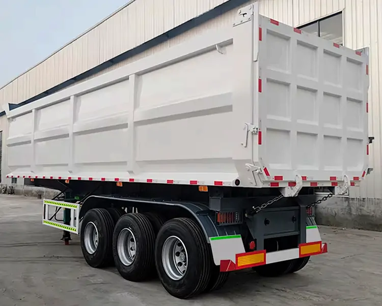 40CBM 30TON 3 Axle U Dump Trailer-flatbed trailer_skeletal trailer_low bed trailer_dump trailer_cargo trailer-Shandong Jiuzhou Automobile Manufacturing Co., Ltd.