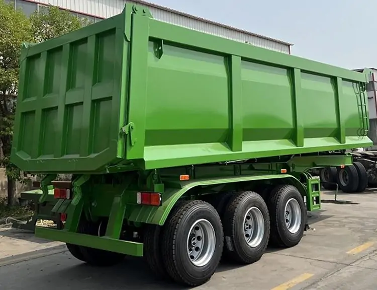 3 Axle U Tipping Trailer-flatbed trailer_skeletal trailer_low bed trailer_dump trailer_cargo trailer-Shandong Jiuzhou Automobile Manufacturing Co., Ltd.