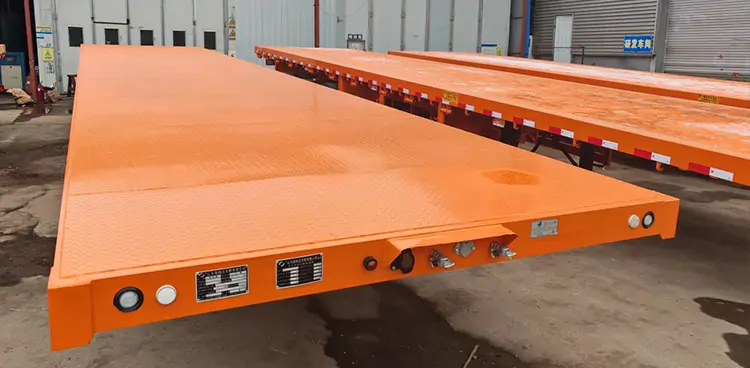 Saudi-Spec 3 Axles Flatbed Trailer-flatbed trailer_skeletal trailer_low bed trailer_dump trailer_cargo trailer-Shandong Jiuzhou Automobile Manufacturing Co., Ltd. Saudi-Spec 3 Axles Flatbed Trailer-flatbed trailer_skeletal trailer_low bed trailer_dump trailer_cargo trailer-Shandong Jiuzhou Automobile Manufacturing Co., Ltd.