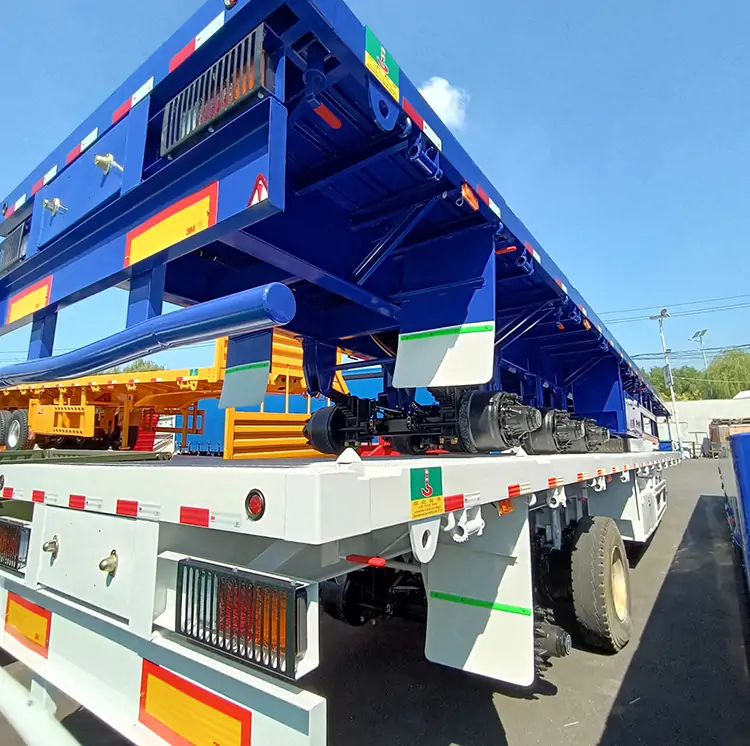 JOZOTG Flatbed Semi-Trailers Successfully Delivered to Kenya: Empowering Local Heavy-Duty Logistics-flatbed trailer_skeletal trailer_low bed trailer_dump trailer_cargo trailer-Shandong Jiuzhou Automobile Manufacturing Co., Ltd.