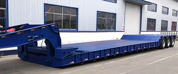 Application of Lowbed Semi trailers in the Large-scale Equipment Industry-flatbed trailer_skeletal trailer_low bed trailer_dump trailer_cargo trailer-Shandong Jiuzhou Automobile Manufacturing Co., Ltd. Application of Lowbed Semi trailers in the Large-scale Equipment Industry-flatbed trailer_skeletal trailer_low bed trailer_dump trailer_cargo trailer-Shandong Jiuzhou Automobile Manufacturing Co., Ltd.