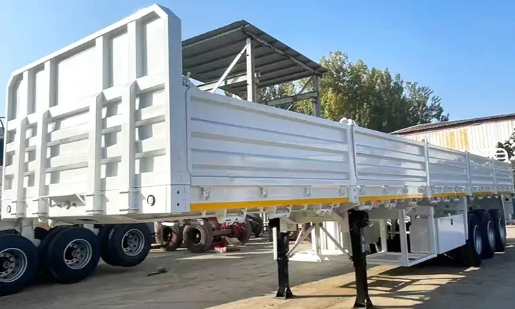 Application Knowledge of Dropside Semi-Trailers in Bulk Cargo Transportation-flatbed trailer_skeletal trailer_low bed trailer_dump trailer_cargo trailer-Shandong Jiuzhou Automobile Manufacturing Co., Ltd.