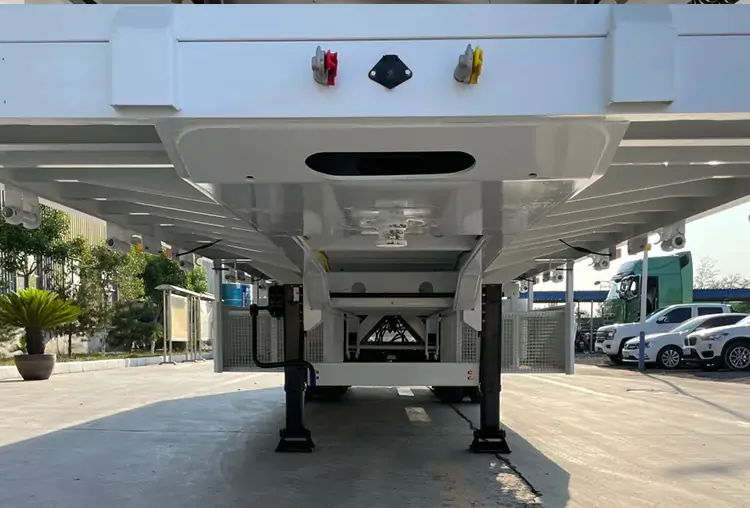 3 Axles Cargo Side Wall Semi Trailer-flatbed trailer_skeletal trailer_low bed trailer_dump trailer_cargo trailer-Shandong Jiuzhou Automobile Manufacturing Co., Ltd.