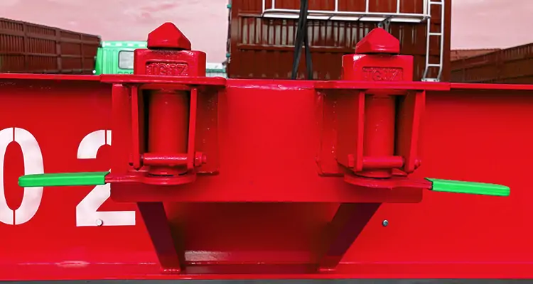 Factory Price 20feet & 40feet Skeleton Container Trailer-flatbed trailer_skeletal trailer_low bed trailer_dump trailer_cargo trailer-Shandong Jiuzhou Automobile Manufacturing Co., Ltd.