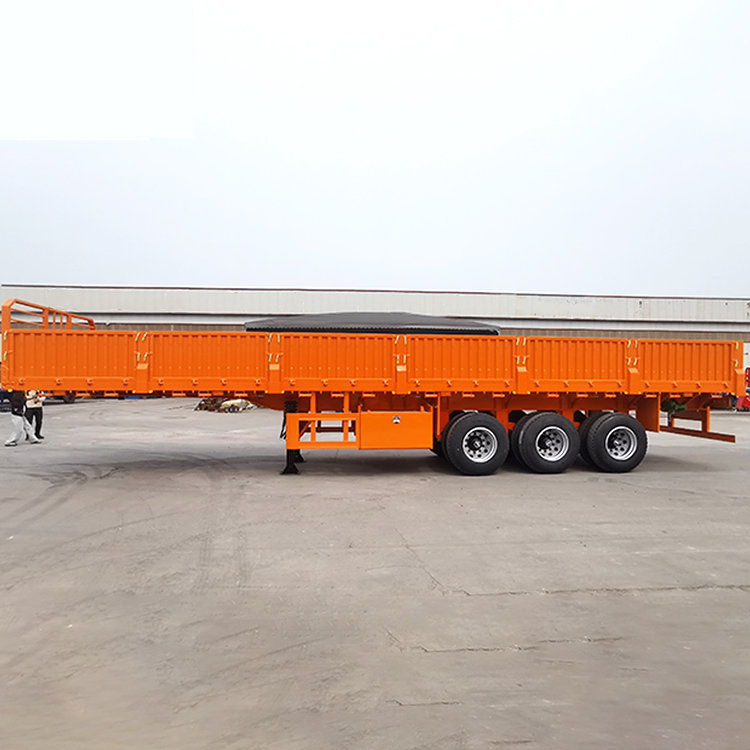 3-4 Axle Steel Sidewall Trailer-flatbed trailer_skeletal trailer_low bed trailer_dump trailer_cargo trailer-Shandong Jiuzhou Automobile Manufacturing Co., Ltd.