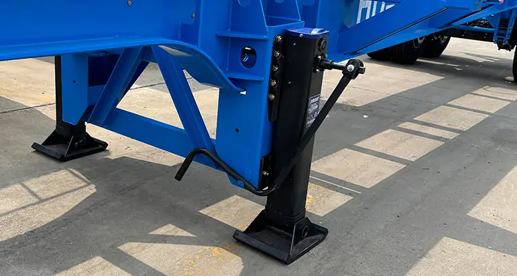 3 Axle 12 Twist Locks Skeleton Chassis-flatbed trailer_skeletal trailer_low bed trailer_dump trailer_cargo trailer-Shandong Jiuzhou Automobile Manufacturing Co., Ltd. 3 Axle 12 Twist Locks Skeleton Chassis-flatbed trailer_skeletal trailer_low bed trailer_dump trailer_cargo trailer-Shandong Jiuzhou Automobile Manufacturing Co., Ltd.