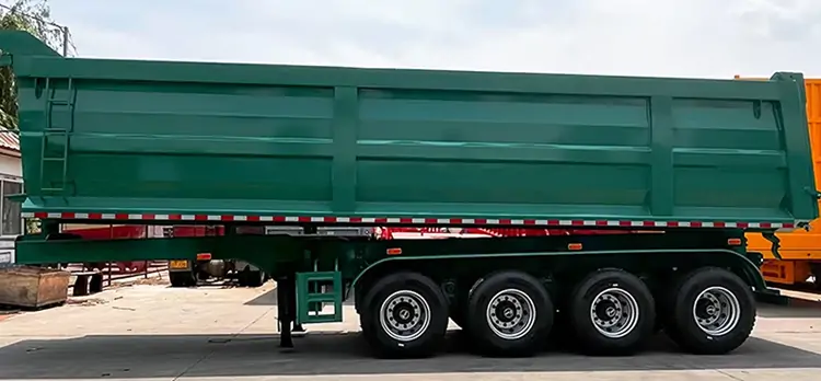 U-Type Rear-Discharge Semi-Trailers in Engineering Infrastructure: Applications and Industry Insights-flatbed trailer_skeletal trailer_low bed trailer_dump trailer_cargo trailer-Shandong Jiuzhou Automobile Manufacturing Co., Ltd.
