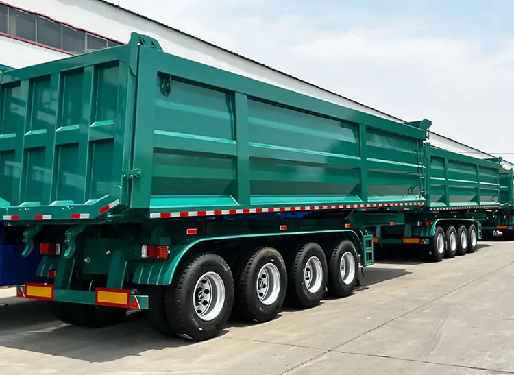U-Type Rear-Discharge Semi-Trailers in Engineering Infrastructure: Applications and Industry Insights-flatbed trailer_skeletal trailer_low bed trailer_dump trailer_cargo trailer-Shandong Jiuzhou Automobile Manufacturing Co., Ltd.