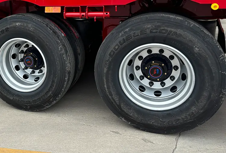 3 Axles Steel Container Side Wall Trailer-flatbed trailer_skeletal trailer_low bed trailer_dump trailer_cargo trailer-Shandong Jiuzhou Automobile Manufacturing Co., Ltd.