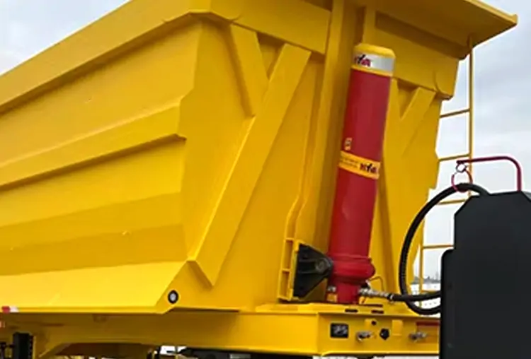 3 Axle 60 Cubic Meter Rear Dump Semi Trailer-flatbed trailer_skeletal trailer_low bed trailer_dump trailer_cargo trailer-Shandong Jiuzhou Automobile Manufacturing Co., Ltd.