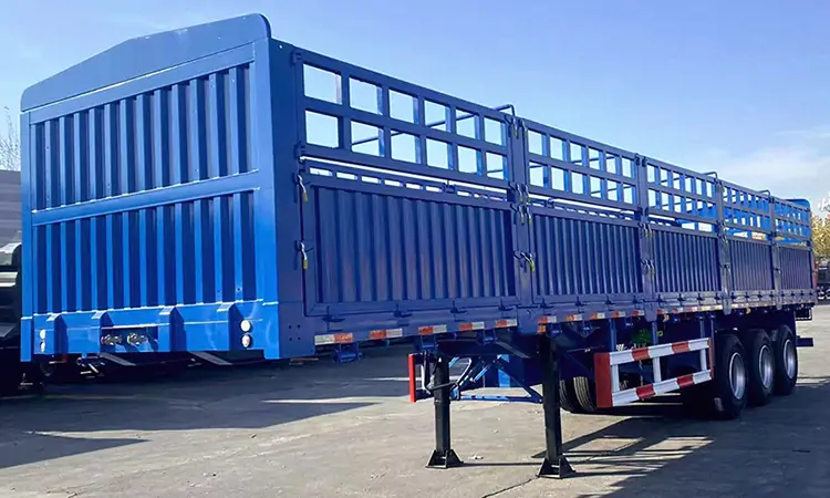 Factory Price Tri 3 Axle 50 Tons Fence Cargo Trailer-flatbed trailer_skeletal trailer_low bed trailer_dump trailer_cargo trailer-Shandong Jiuzhou Automobile Manufacturing Co., Ltd. Factory Price Tri 3 Axle 50 Tons Fence Cargo Trailer-flatbed trailer_skeletal trailer_low bed trailer_dump trailer_cargo trailer-Shandong Jiuzhou Automobile Manufacturing Co., Ltd.