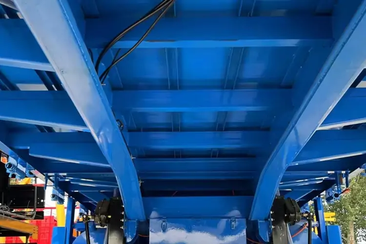  Factory 3 Axle 40ft 40 ft Container Truck Trailer-flatbed trailer_skeletal trailer_low bed trailer_dump trailer_cargo trailer-Shandong Jiuzhou Automobile Manufacturing Co., Ltd.