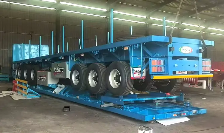 Provider of One-stop Trailer Manufacturer-flatbed trailer_skeletal trailer_low bed trailer_dump trailer_cargo trailer-Shandong Jiuzhou Automobile Manufacturing Co., Ltd.