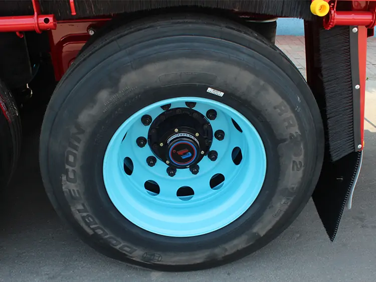  3 Axle Container Shipping Semi Truck Trailer-flatbed trailer_skeletal trailer_low bed trailer_dump trailer_cargo trailer-Shandong Jiuzhou Automobile Manufacturing Co., Ltd.