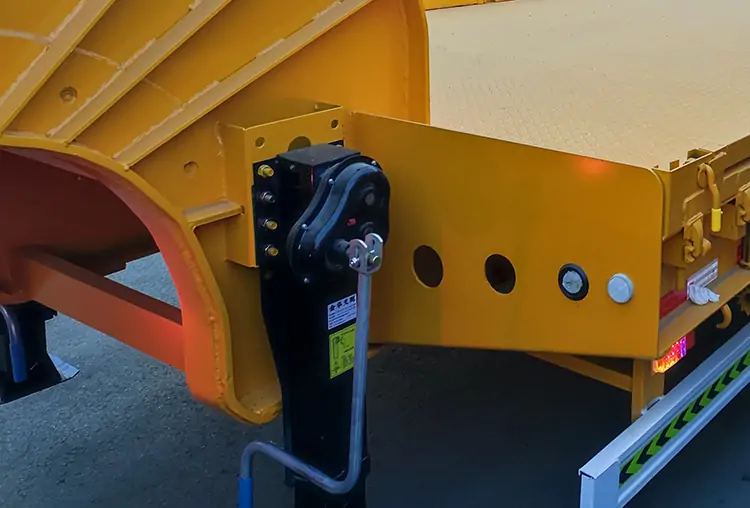 JOZOTG 3 Axles Front Loader Low Bed Semi Trailer-flatbed trailer_skeletal trailer_low bed trailer_dump trailer_cargo trailer-Shandong Jiuzhou Automobile Manufacturing Co., Ltd.