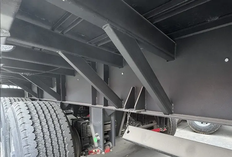 2/3/4 Axle Heavy Duty Hydraulic Side Dump Truck Trailer-flatbed trailer_skeletal trailer_low bed trailer_dump trailer_cargo trailer-Shandong Jiuzhou Automobile Manufacturing Co., Ltd.