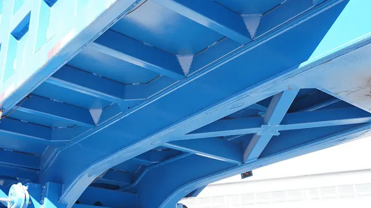 3 Axle Heavy Duty 45cubic Dump Semi Trailer-flatbed trailer_skeletal trailer_low bed trailer_dump trailer_cargo trailer-Shandong Jiuzhou Automobile Manufacturing Co., Ltd.