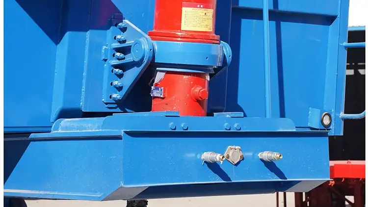 3 Axle Heavy Duty 45cubic Dump Semi Trailer-flatbed trailer_skeletal trailer_low bed trailer_dump trailer_cargo trailer-Shandong Jiuzhou Automobile Manufacturing Co., Ltd.