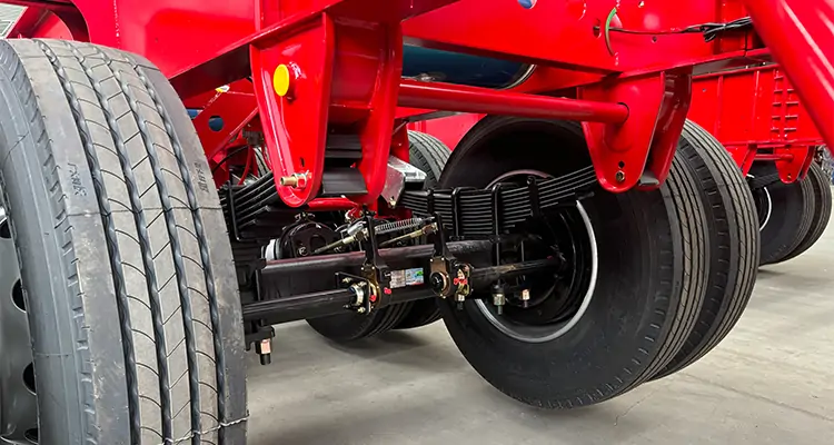 Efficient Transport 20ft Chassis Container Trailer-flatbed trailer_skeletal trailer_low bed trailer_dump trailer_cargo trailer-Shandong Jiuzhou Automobile Manufacturing Co., Ltd.