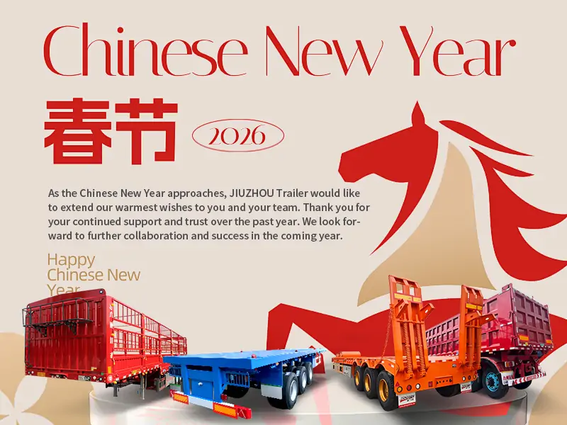 Provider of One-stop Trailer Manufacturer-flatbed trailer_skeletal trailer_low bed trailer_dump trailer_cargo trailer-Shandong Jiuzhou Automobile Manufacturing Co., Ltd. Provider of One-stop Trailer Manufacturer-flatbed trailer_skeletal trailer_low bed trailer_dump trailer_cargo trailer-Shandong Jiuzhou Automobile Manufacturing Co., Ltd.