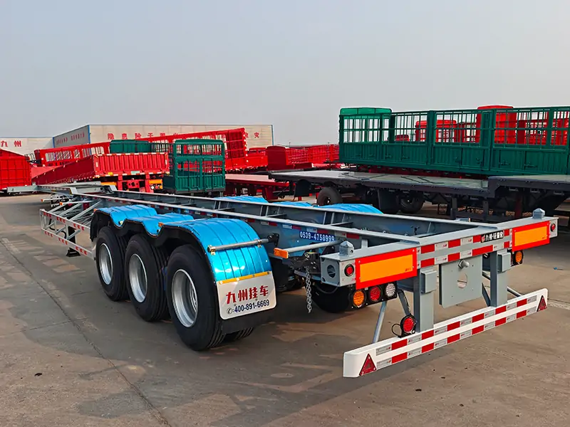 Shipment of Skeleton Semi-Trailers to Vietnam-semi trailer-Shandong Jiuzhou Automobile Manufacturing Co., Ltd.