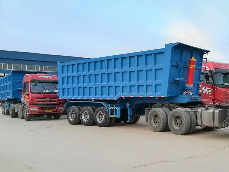 4-Axle Rear Dump Square Semi-Trailer Shipped to Senegal-semi trailer-Shandong Jiuzhou Automobile Manufacturing Co., Ltd. 4-Axle Rear Dump Square Semi-Trailer Shipped to Senegal-semi trailer-Shandong Jiuzhou Automobile Manufacturing Co., Ltd.