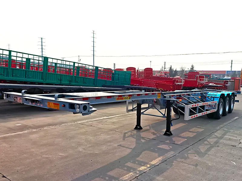 Shipment of Skeleton Semi-Trailers to Vietnam-semi trailer-Shandong Jiuzhou Automobile Manufacturing Co., Ltd.