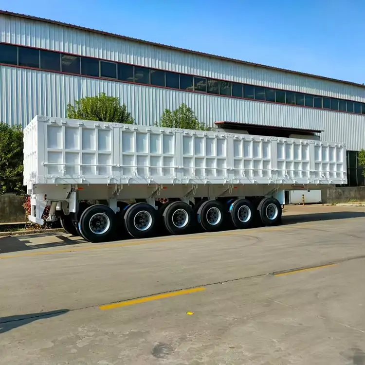 6Axles 80 Cbm 100Ton Side TipperTrailer-semi trailer-Shandong Jiuzhou Automobile Manufacturing Co., Ltd. 6Axles 80 Cbm 100Ton Side TipperTrailer-semi trailer-Shandong Jiuzhou Automobile Manufacturing Co., Ltd.