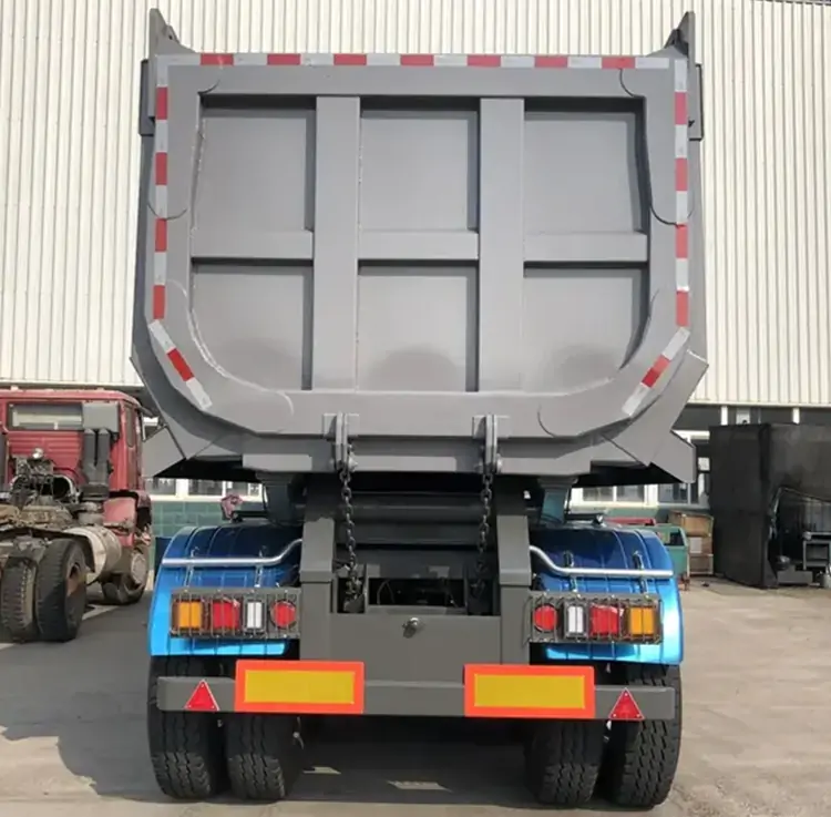 3-Axis U-Shape 50 Ton Tipper Semi Trailer-semi trailer-Shandong Jiuzhou Automobile Manufacturing Co., Ltd.