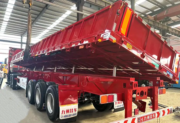 Factory Supply Side Tipper Dump Trailer-semi trailer-Shandong Jiuzhou Automobile Manufacturing Co., Ltd.