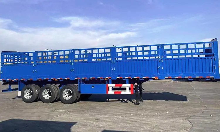 Heavy Duty 60 Tons Steel Fence Cargo Semi Trailer-semi trailer-Shandong Jiuzhou Automobile Manufacturing Co., Ltd.