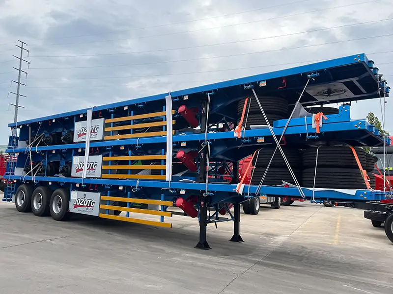 13.6m Flatbed Semi-Trailers to Saudi Arabia-semi trailer-Shandong Jiuzhou Automobile Manufacturing Co., Ltd. 13.6m Flatbed Semi-Trailers to Saudi Arabia-semi trailer-Shandong Jiuzhou Automobile Manufacturing Co., Ltd.