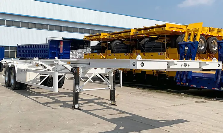 Ocean Shipping Containers Chassis Skeleton Trailer-semi trailer-Shandong Jiuzhou Automobile Manufacturing Co., Ltd. Ocean Shipping Containers Chassis Skeleton Trailer-semi trailer-Shandong Jiuzhou Automobile Manufacturing Co., Ltd.