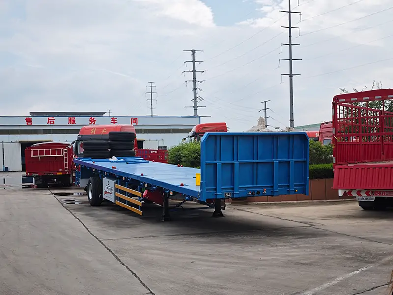 13.6m Flatbed Semi-Trailers to Saudi Arabia-semi trailer-Shandong Jiuzhou Automobile Manufacturing Co., Ltd. 13.6m Flatbed Semi-Trailers to Saudi Arabia-semi trailer-Shandong Jiuzhou Automobile Manufacturing Co., Ltd.