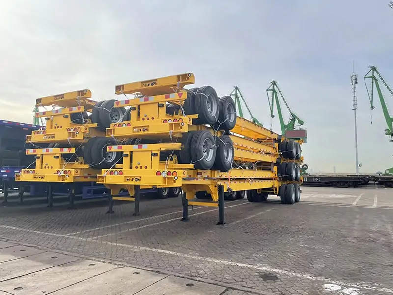 Skeleton Semi Trailer Container Shipment to Philippines: Efficient & Reliable Logistics Solution-semi trailer-Shandong Jiuzhou Automobile Manufacturing Co., Ltd.