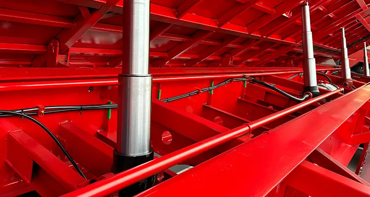 3 Axles Double Tyre Dump Semi Truck Trailer-semi trailer-Shandong Jiuzhou Automobile Manufacturing Co., Ltd.