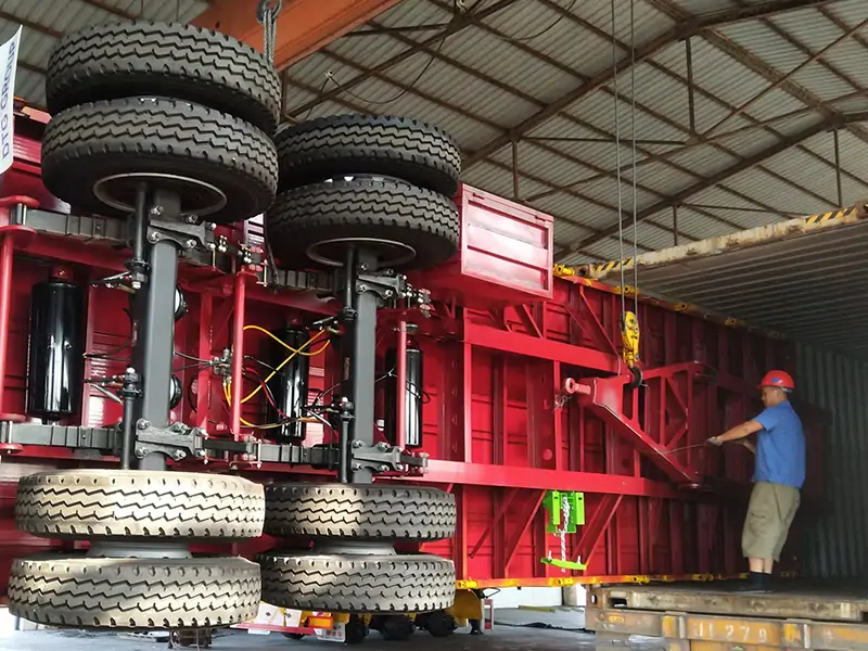 Skeletal Container Trailers Shipment Case to Vietnam-semi trailer-Shandong Jiuzhou Automobile Manufacturing Co., Ltd.