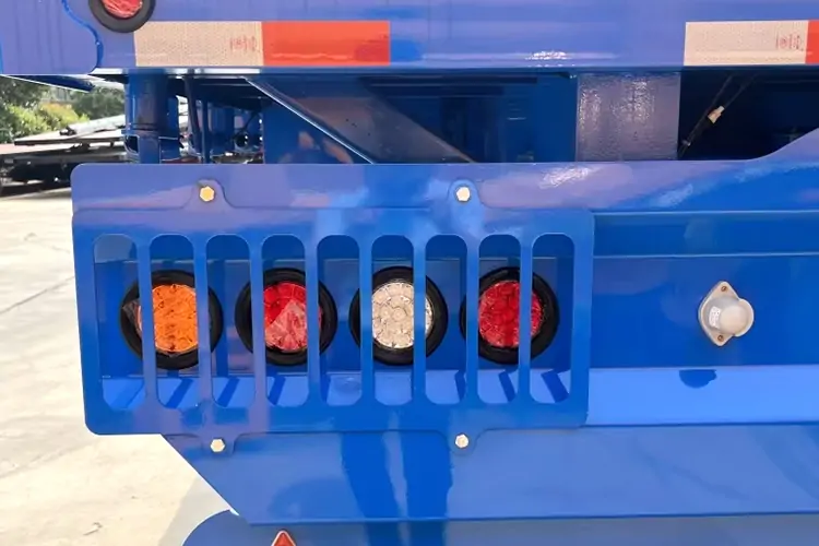 40FT 3-Axle Flatbed Container Semi-Trailer-semi trailer-Shandong Jiuzhou Automobile Manufacturing Co., Ltd.